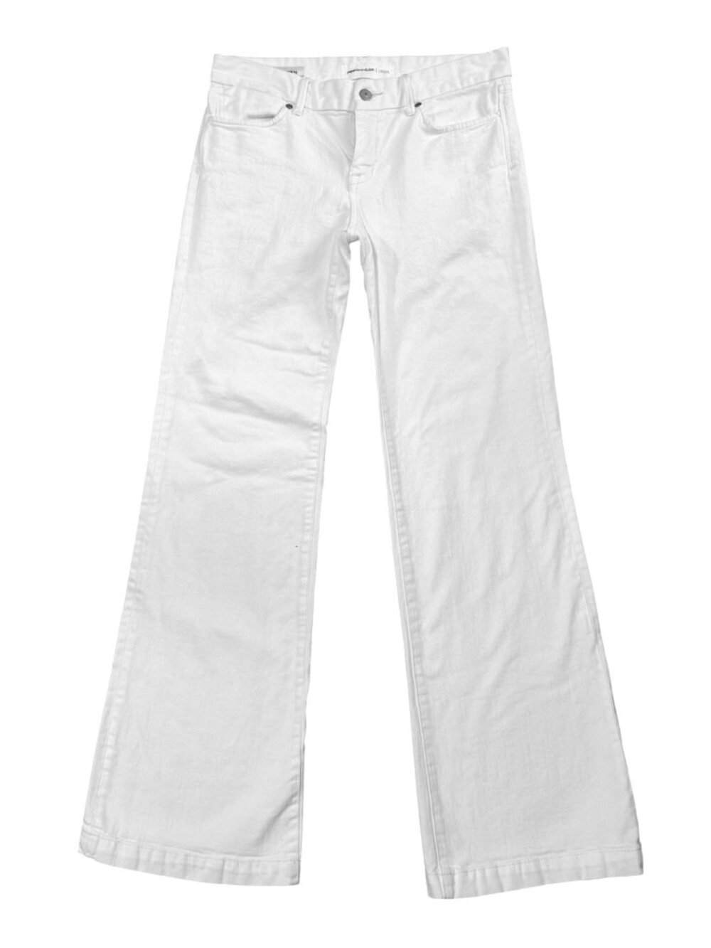 Paperdenim&cloth White Jayne Medium Rise Wide Leg Jeans 29 Flare Inseam 32 3/4" - Picture 4 of 10
